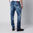 Jeans slim blu slavato con strappi