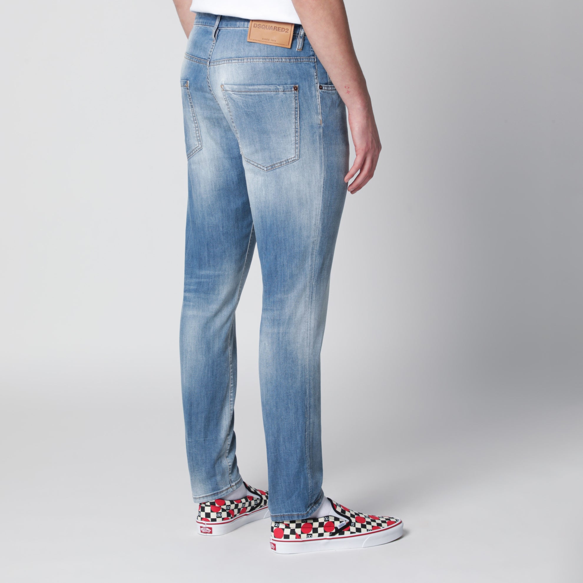 Jean Skater en denim de coton stretch bleu clair