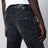Schwarze Jeans im Washed-Look mit Used-Effekt