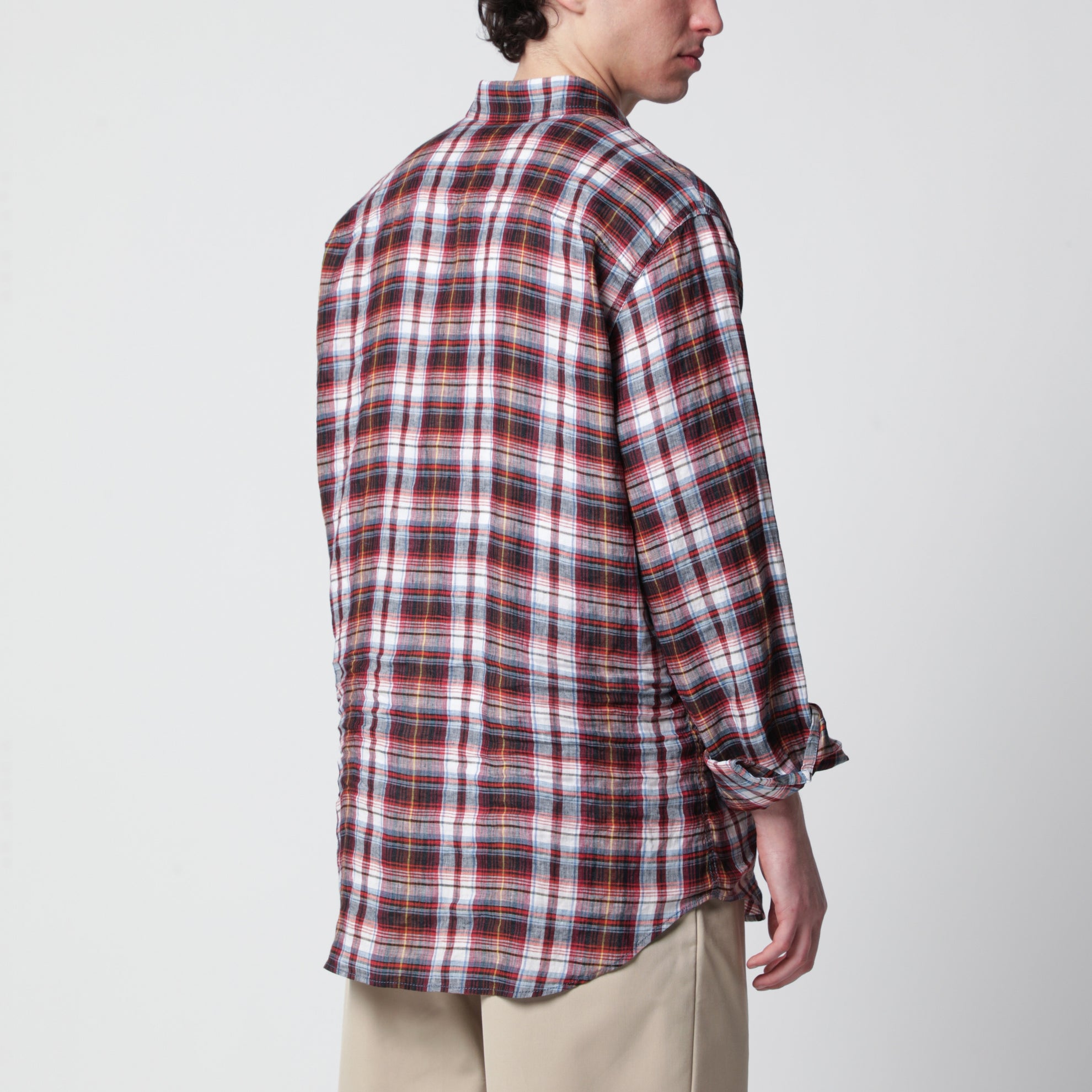 Long-sleeve plaid shirt