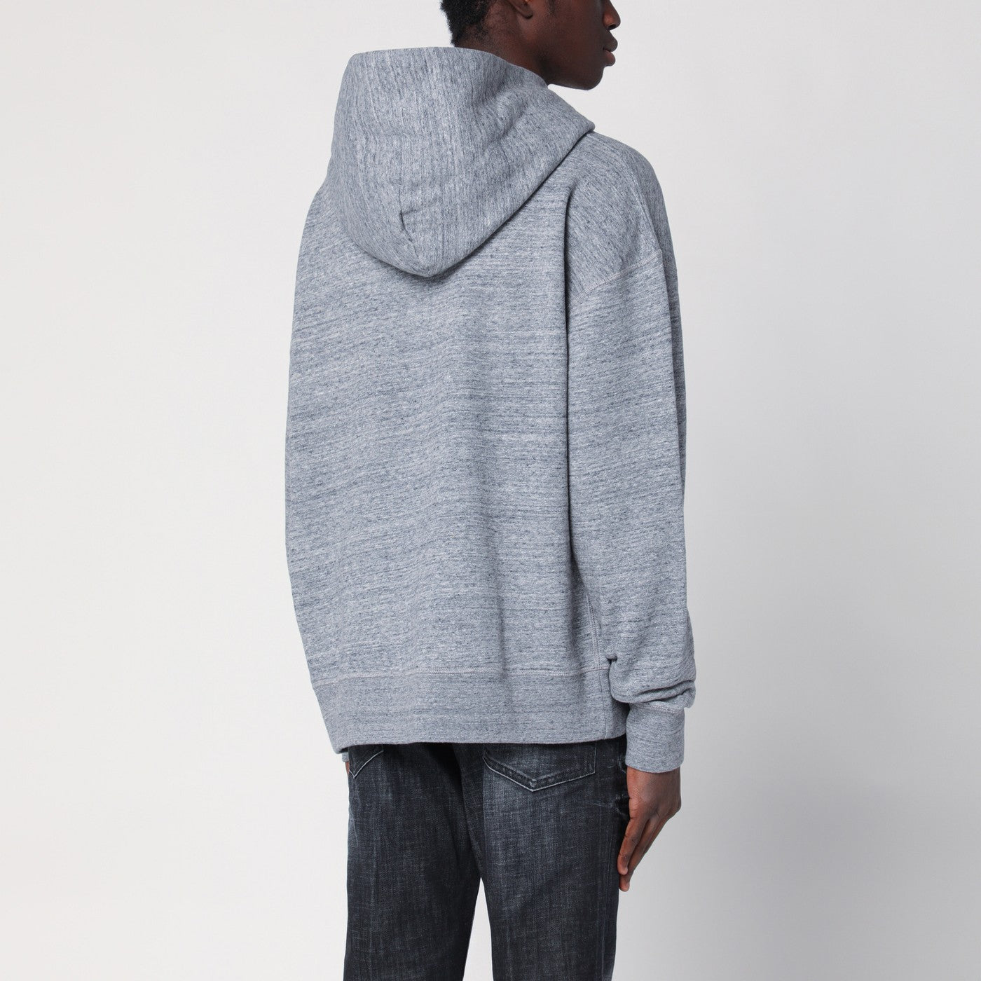 Grauer Hoodie aus Baumwolle mit Logo