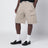 Beige cotton-blend cargo bermuda shorts