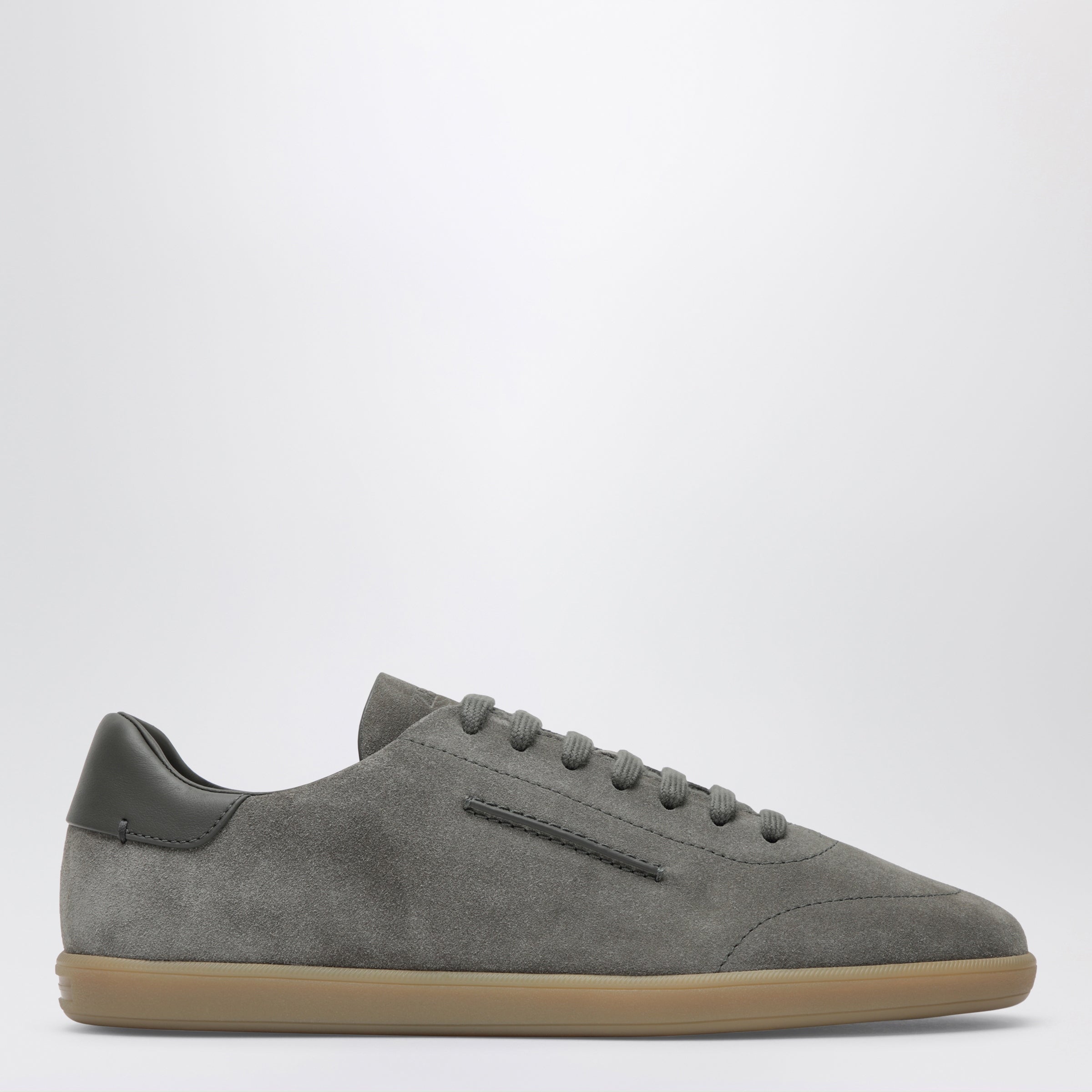 ZEGNA Grey suede Sneakers | TheDoubleF