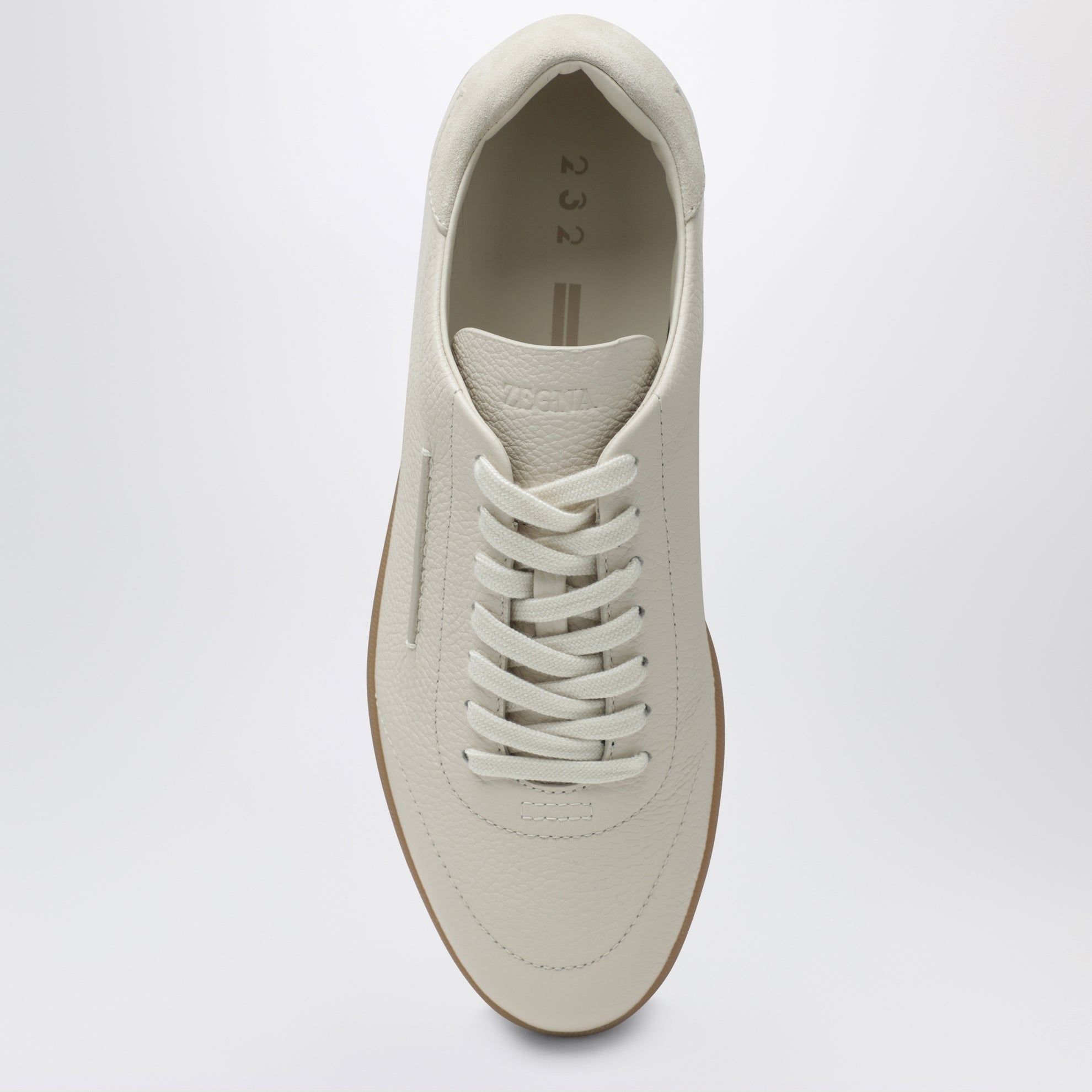 Sneaker 232 bianche in pelle