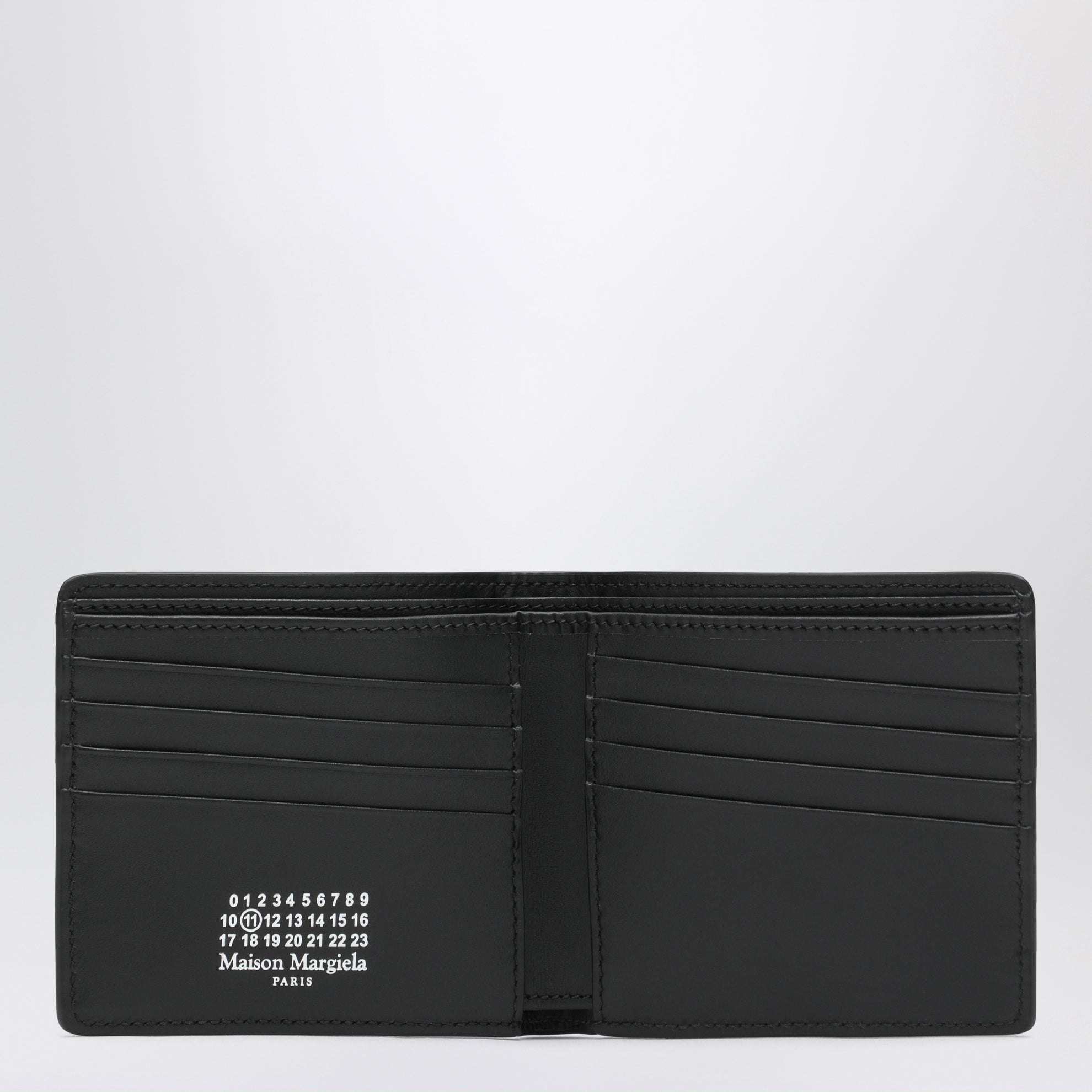 Black Four Stitches Bi-Fold Wallet