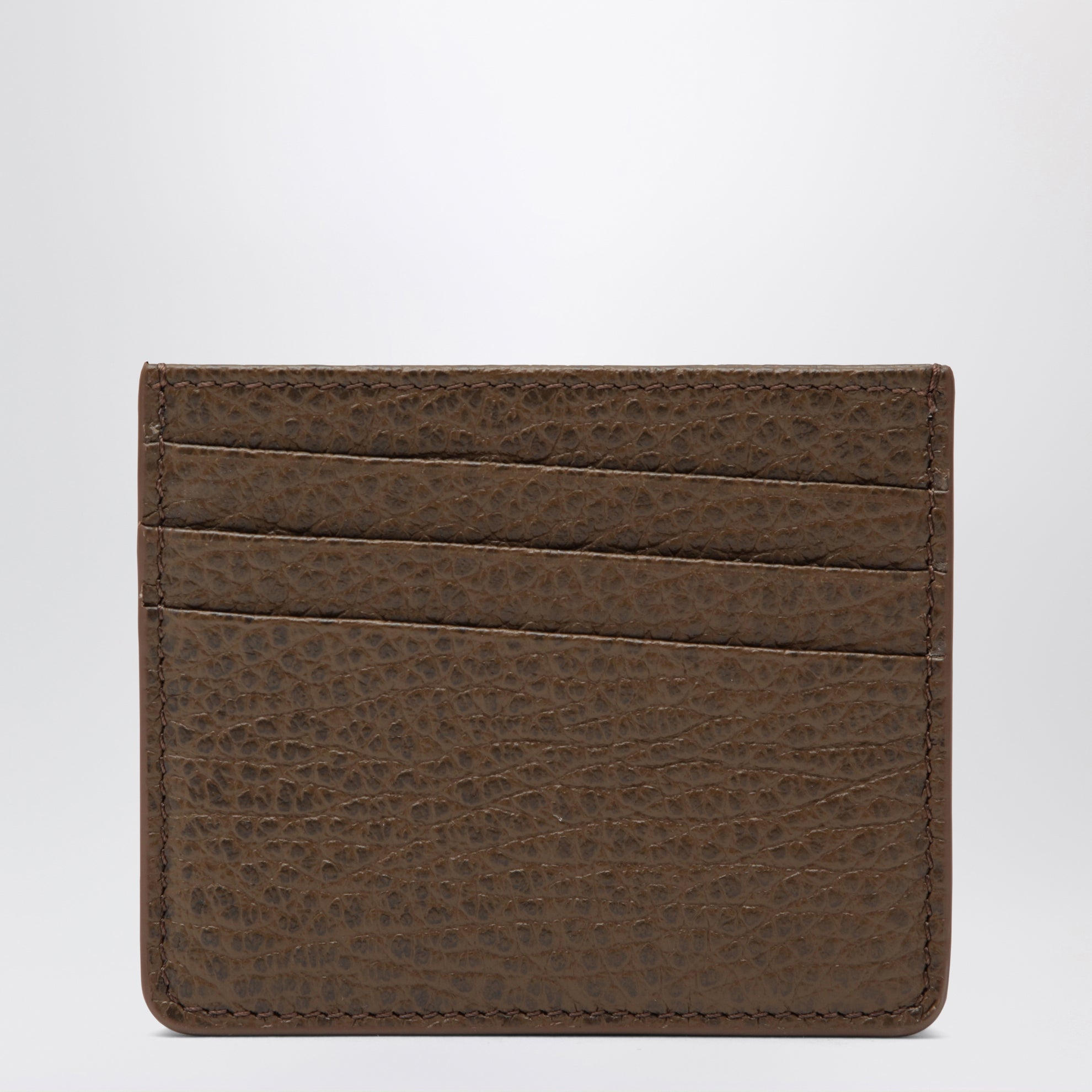 Brown Four Stitches calfskin card holder
