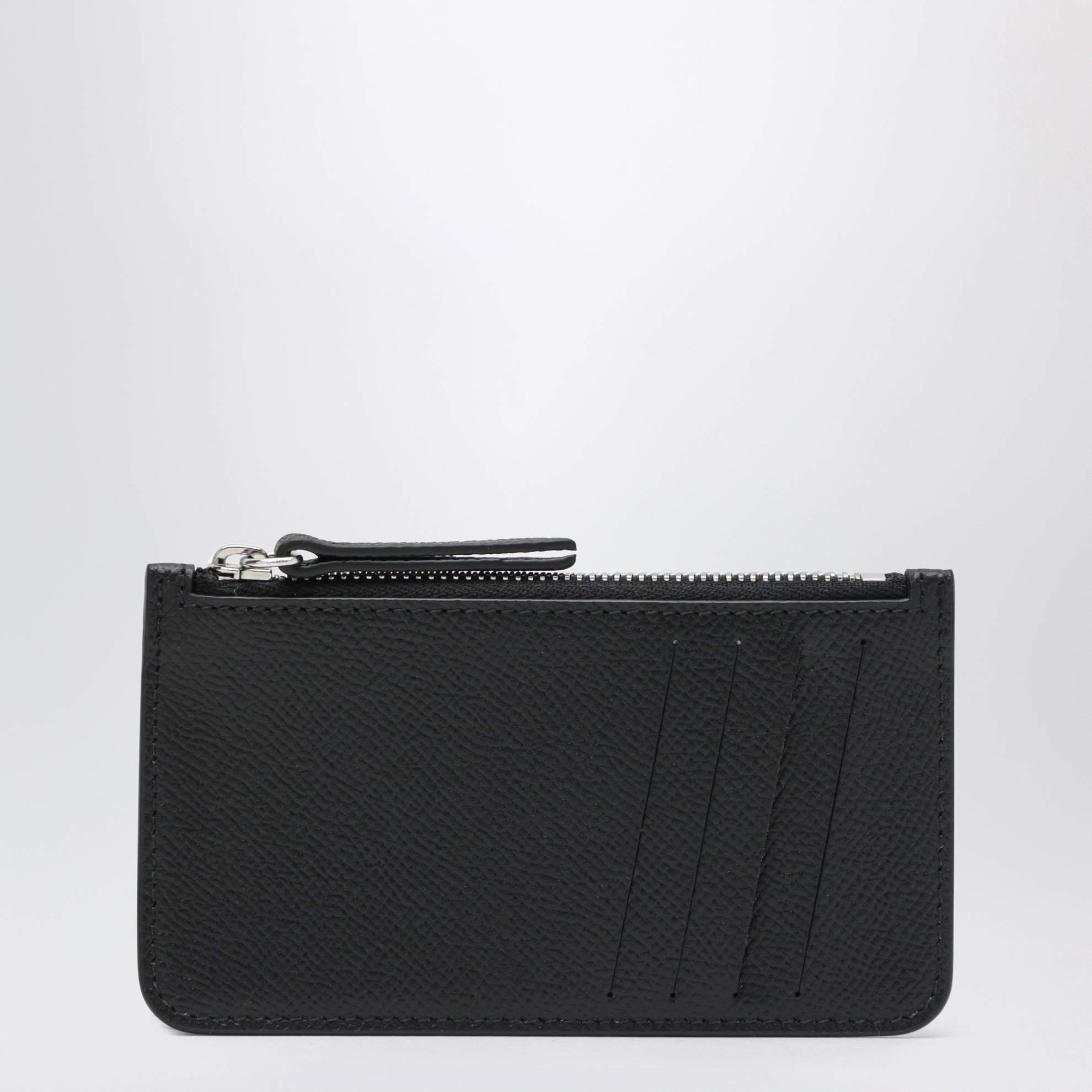 Black Four Stitches zippered card holder