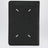 Black grained leather card holder