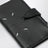 Black Leather Zip Card Holder with Coin Purse