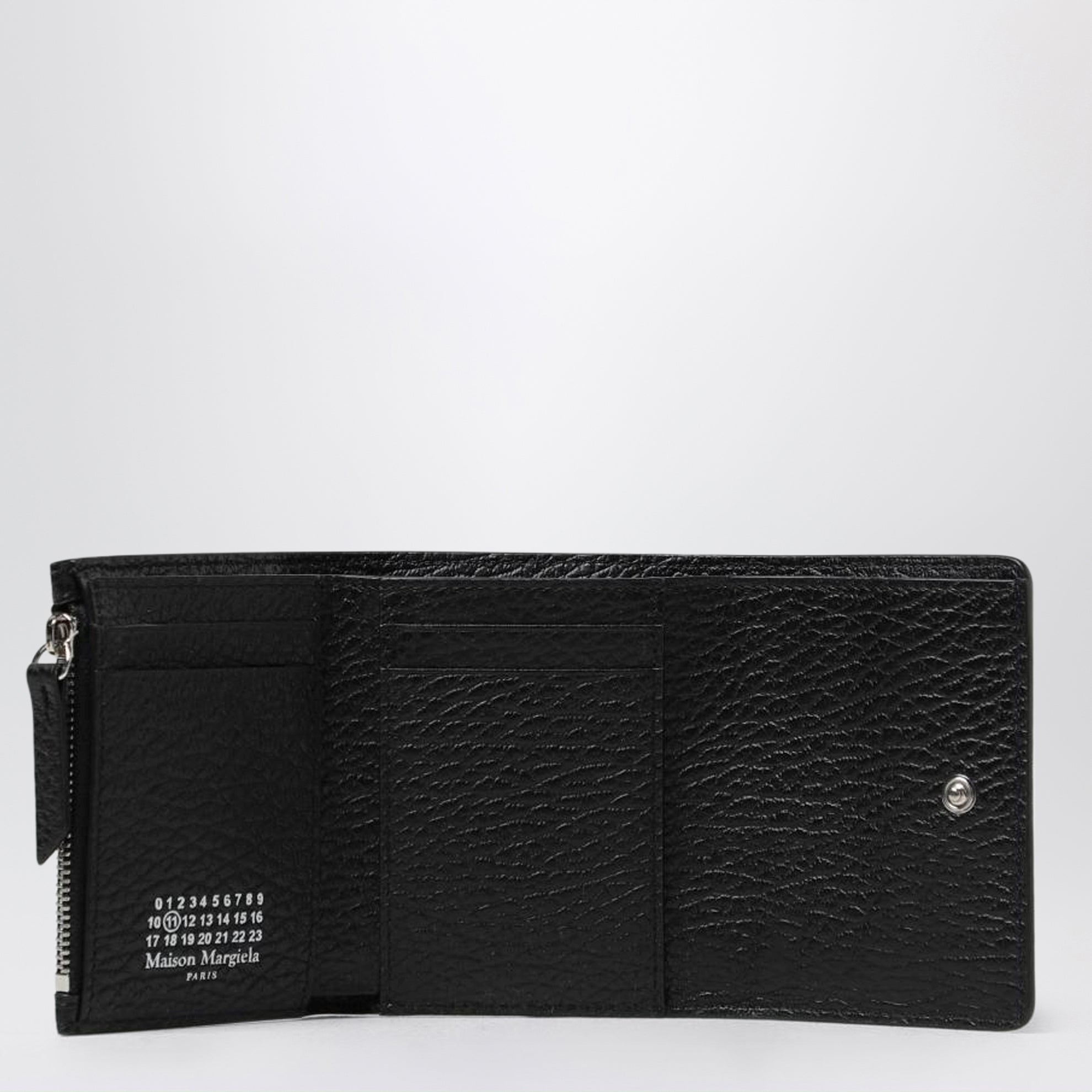 Four Stitches Trifold Geldbörse schwarz