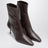 Dark burgundy leather ankle boots