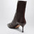 Dark burgundy leather ankle boots