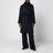Blue wool-blend coat with belt