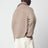 Beige Sandos zip-up cardigan in wool