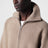 Beige Sandos zip-up cardigan in wool