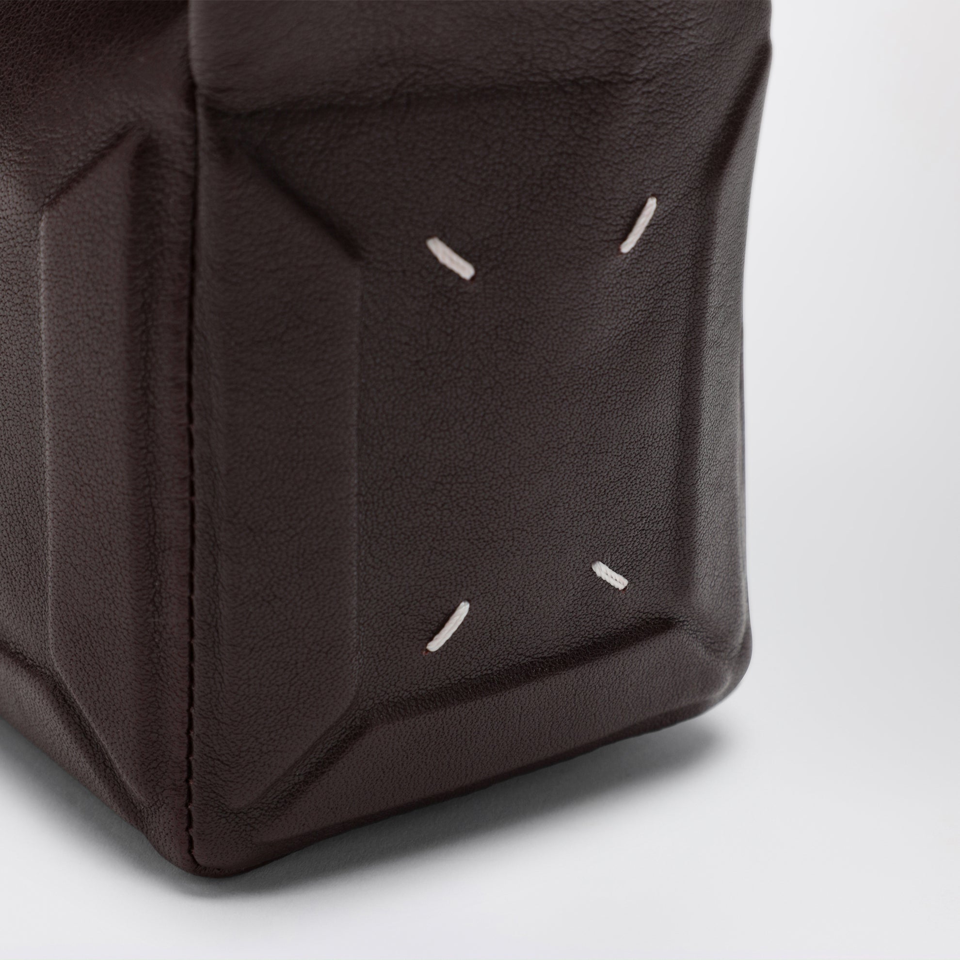 Box East West Small Bag in Burgundy Leather