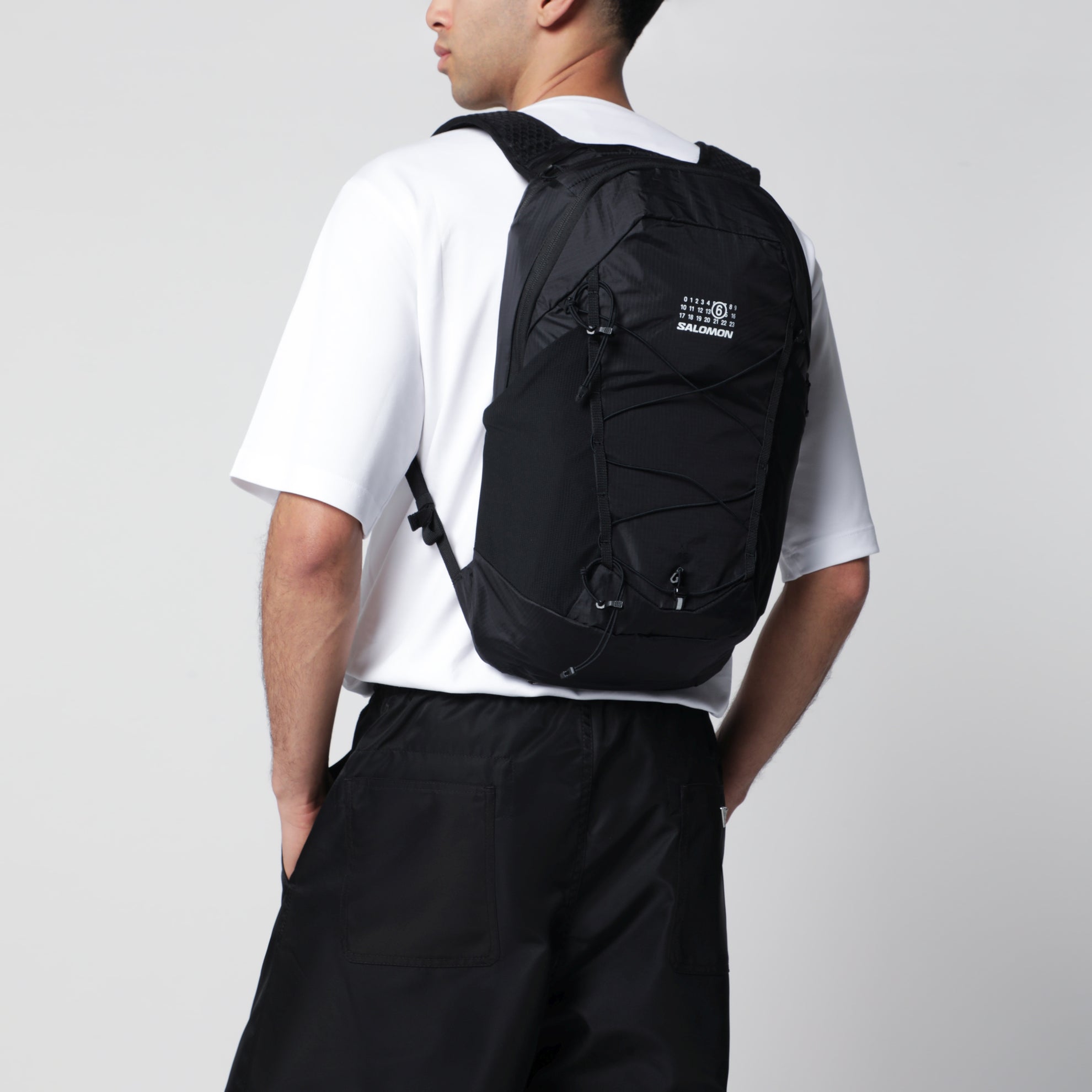 Zaino XT-15 in nylon tecnico nero e bianco