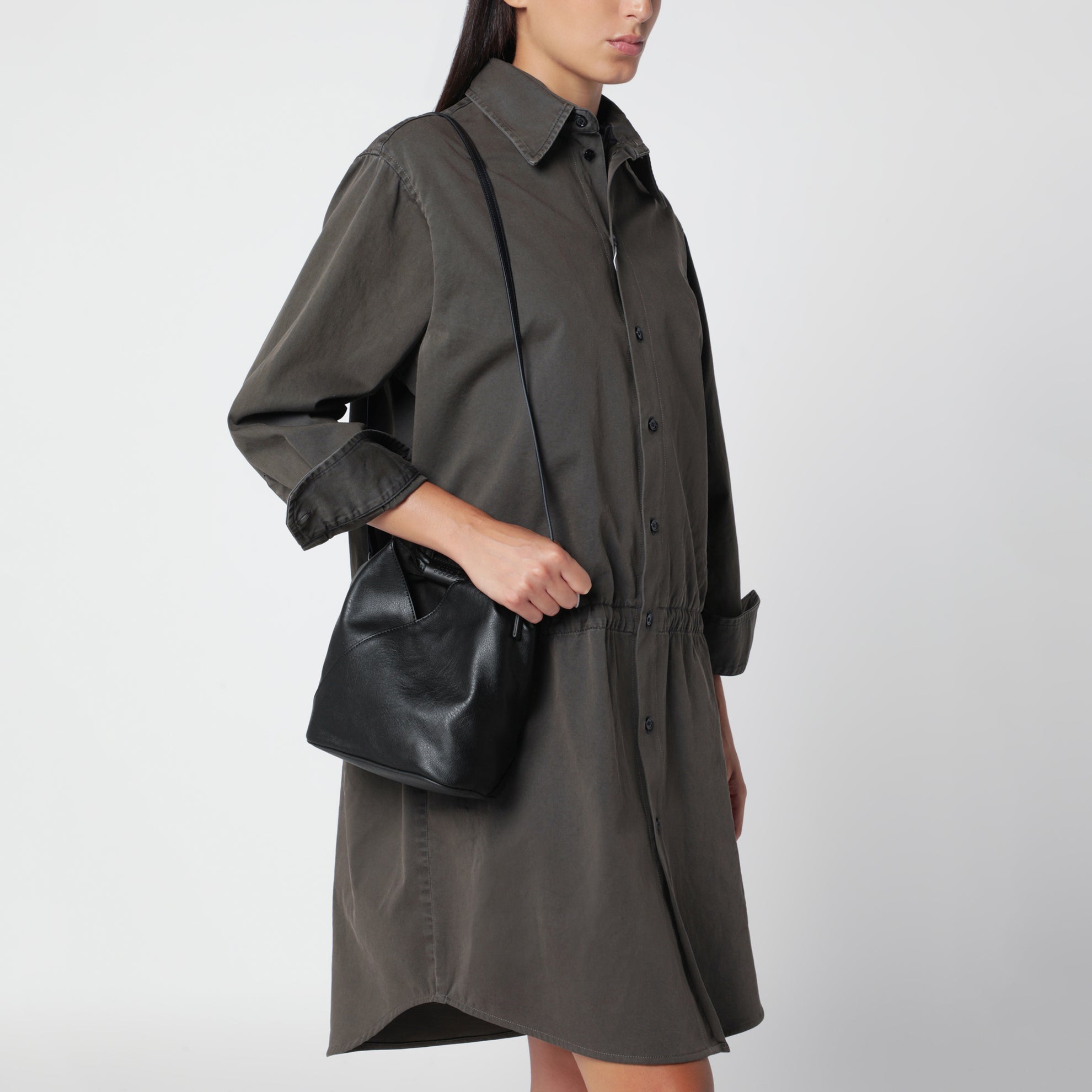 Japanese Crossbody Bag black eco leather