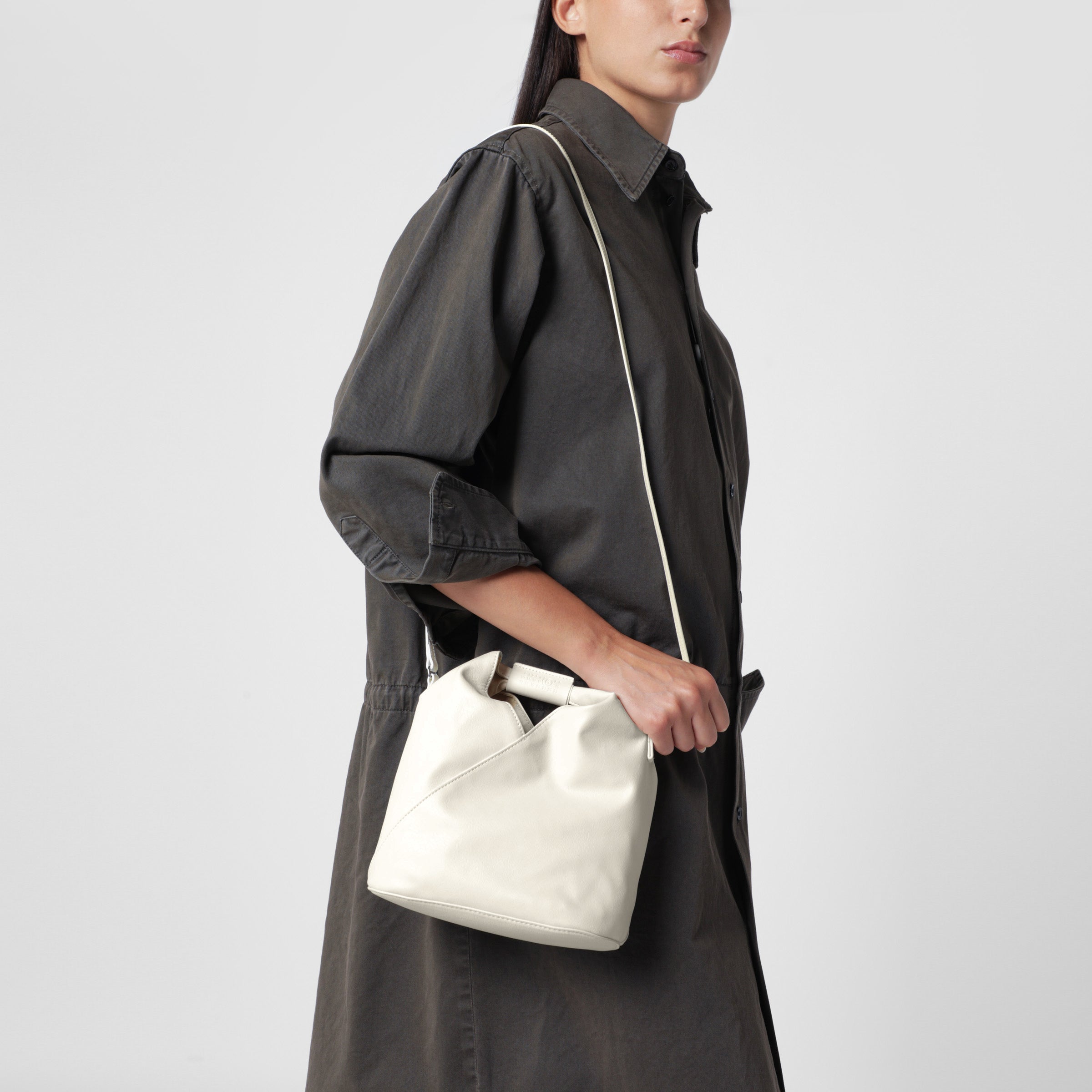 MM6 Maison Margiela White Japanese Crossbody Bag in faux leather