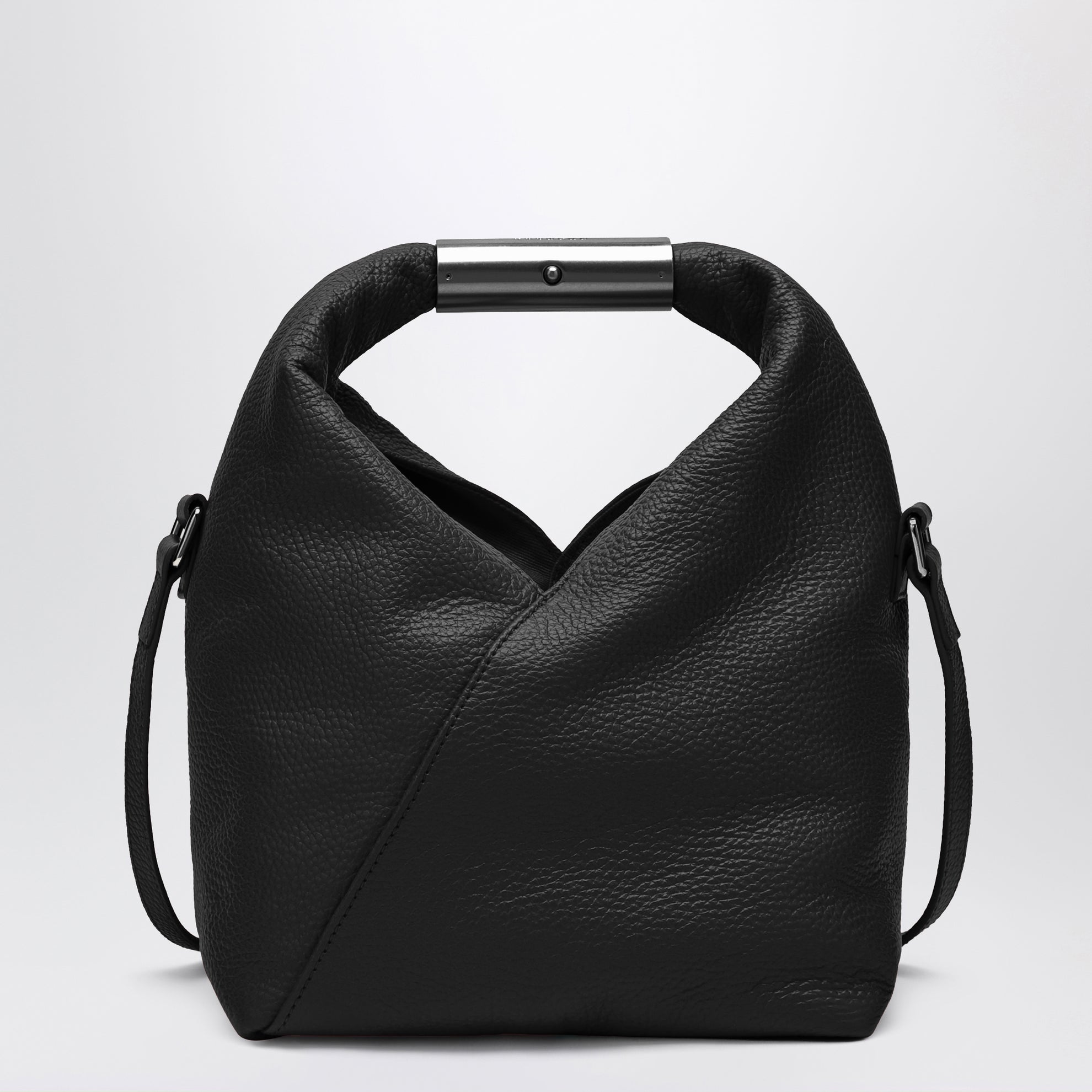 Japanese Bag Jewel Handle Classic in calf leather black