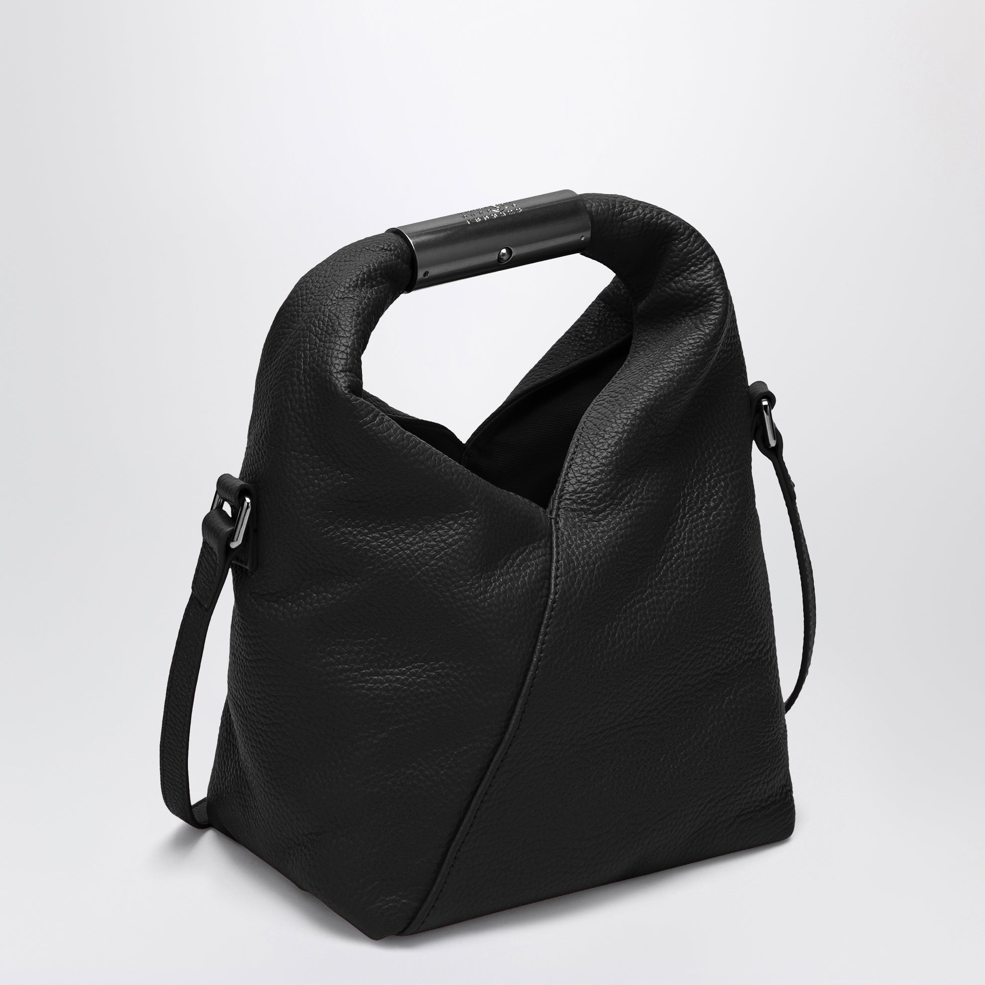 Japanese Bag Jewel Handle Classic in calf leather black