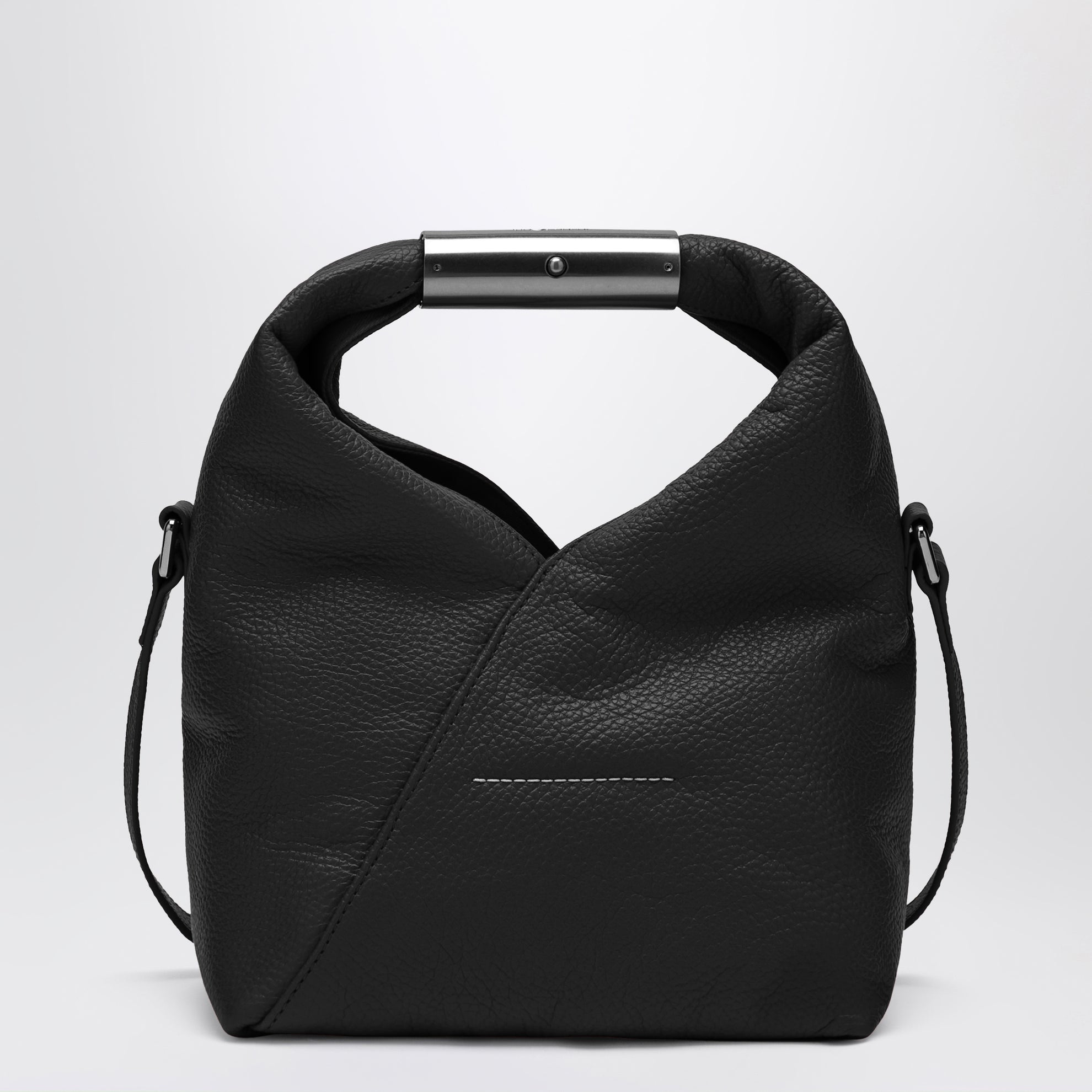 Japanese Bag Jewel Handle Classic in calf leather black