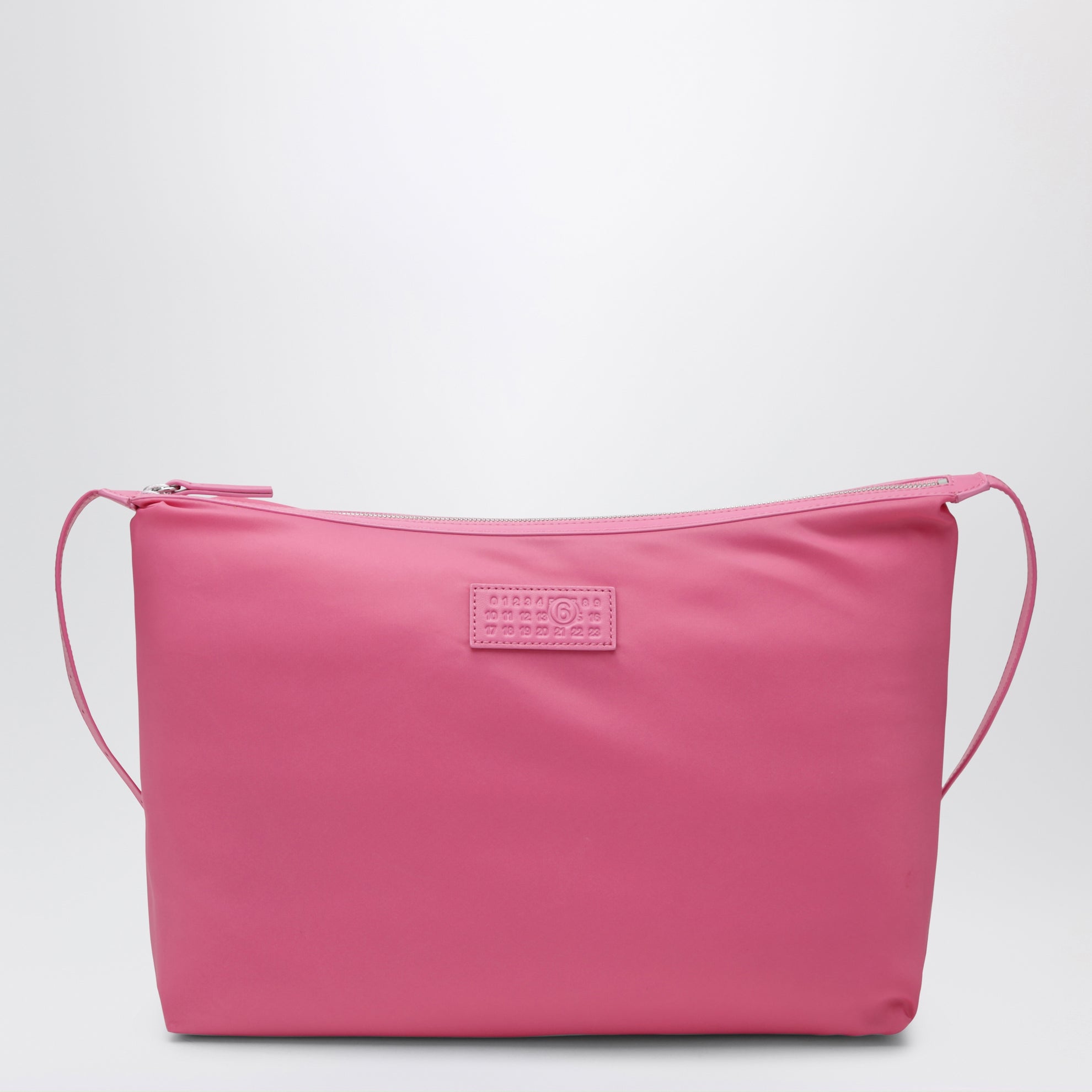 Borsa a tracolla Numeric in nylon rosa carminio