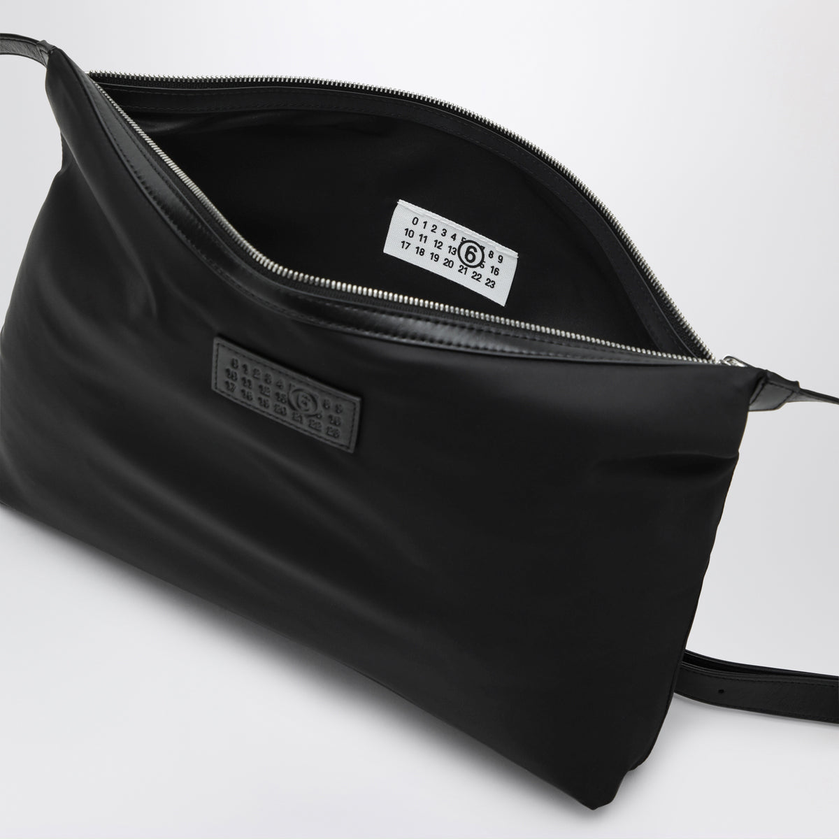 Borsa a tracolla Numeric nera in nylon