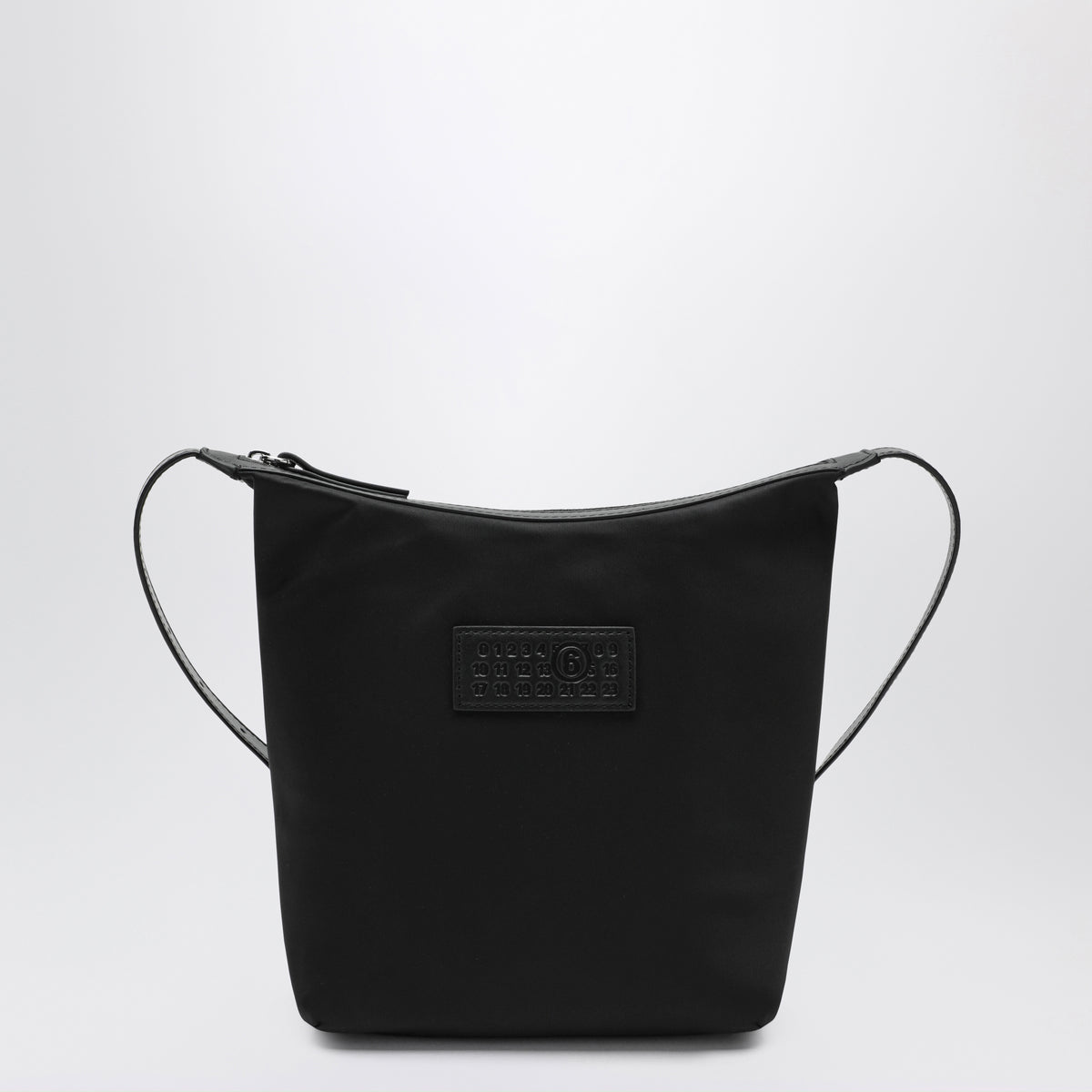 MM6 Maison Margiela Black nylon Numeric Vertical crossbody bag 