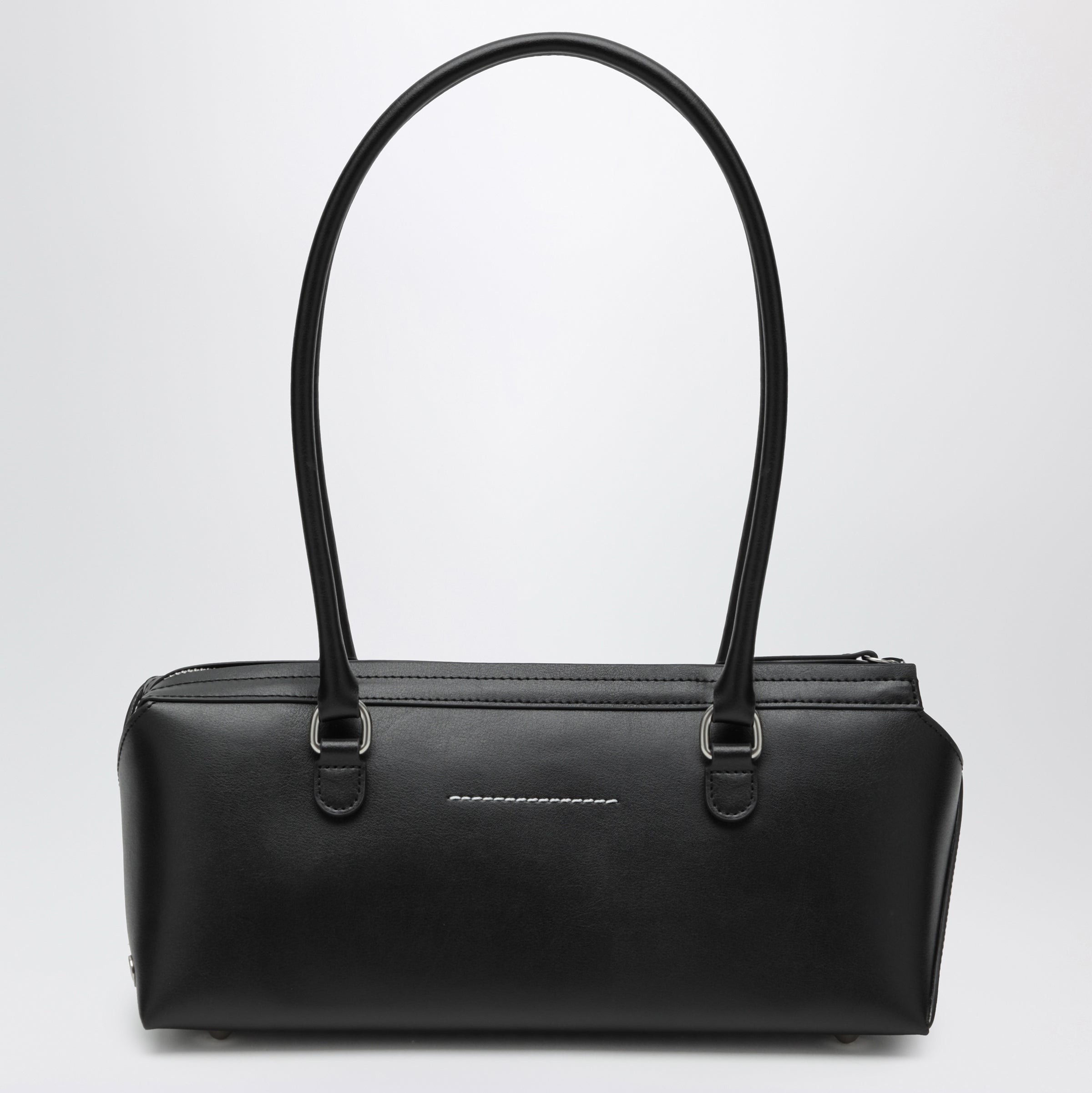 MM6 Small black leather Bowling bag | TheDoubleF