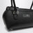Small black leather Bowling bag