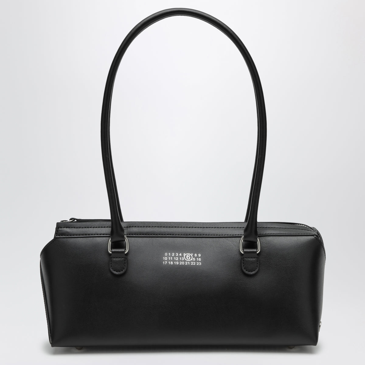 Schwarze Bowlingtasche aus Leder