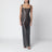 Grey embellished long dress
