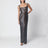 Grey embellished long dress