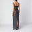 Grey embellished long dress