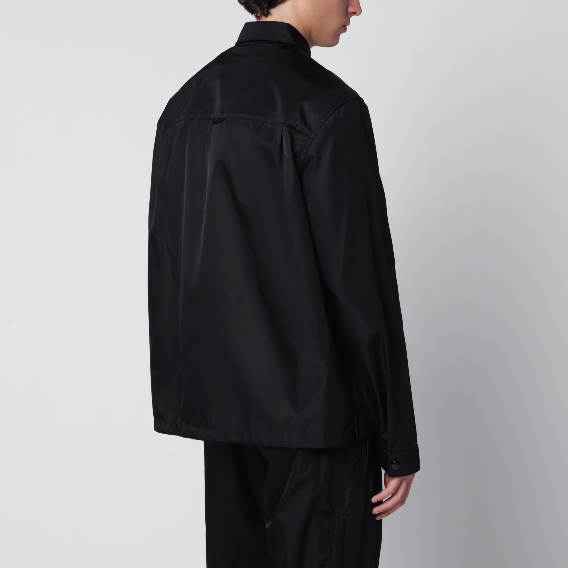 Re-Nylon-Hemd in Schwarz