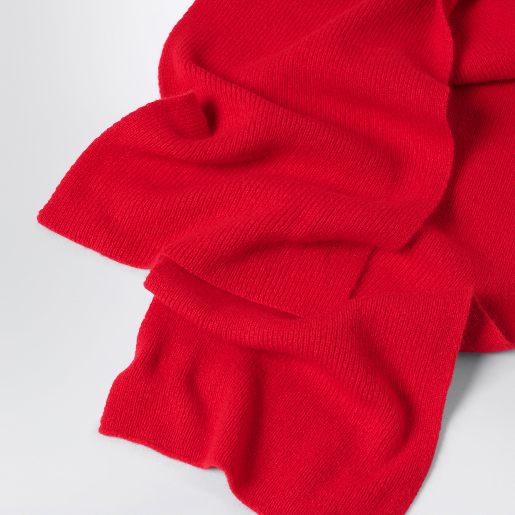 Schal aus Wolle und Caregora in Crimson