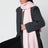 Schal aus Wolle und Caregora in Blush