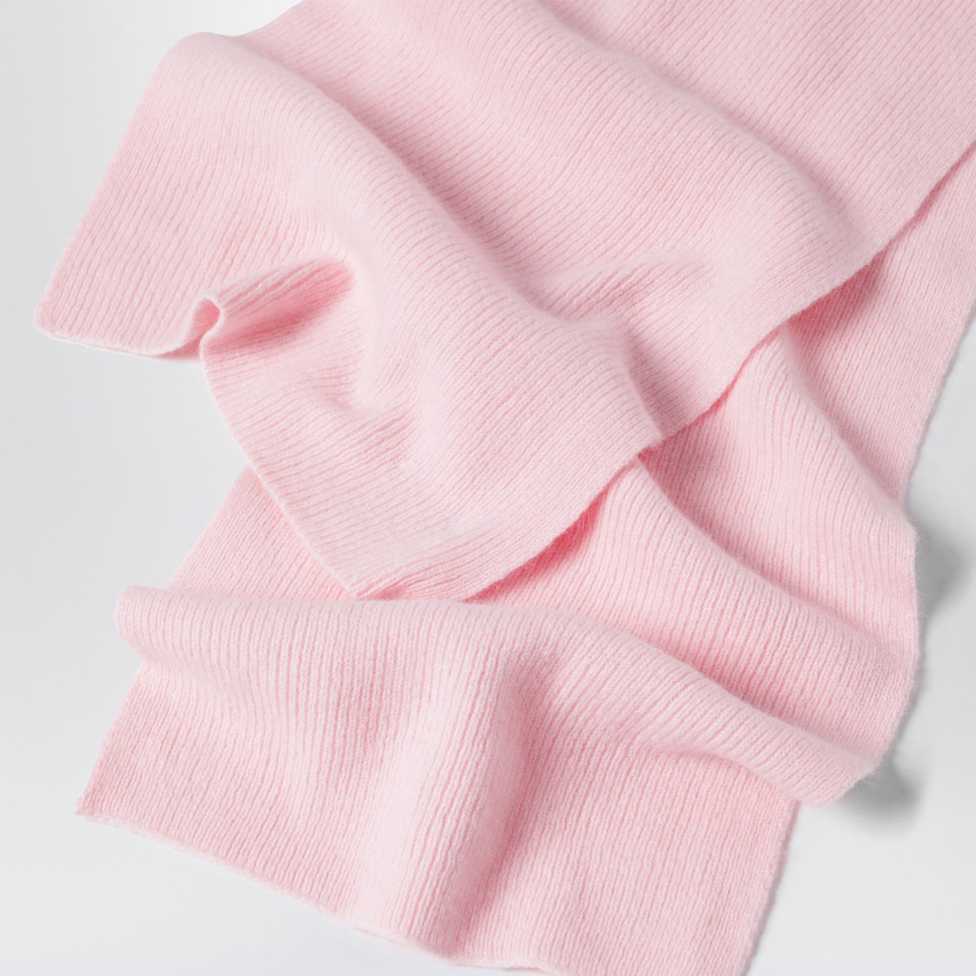 Schal aus Wolle und Caregora in Blush