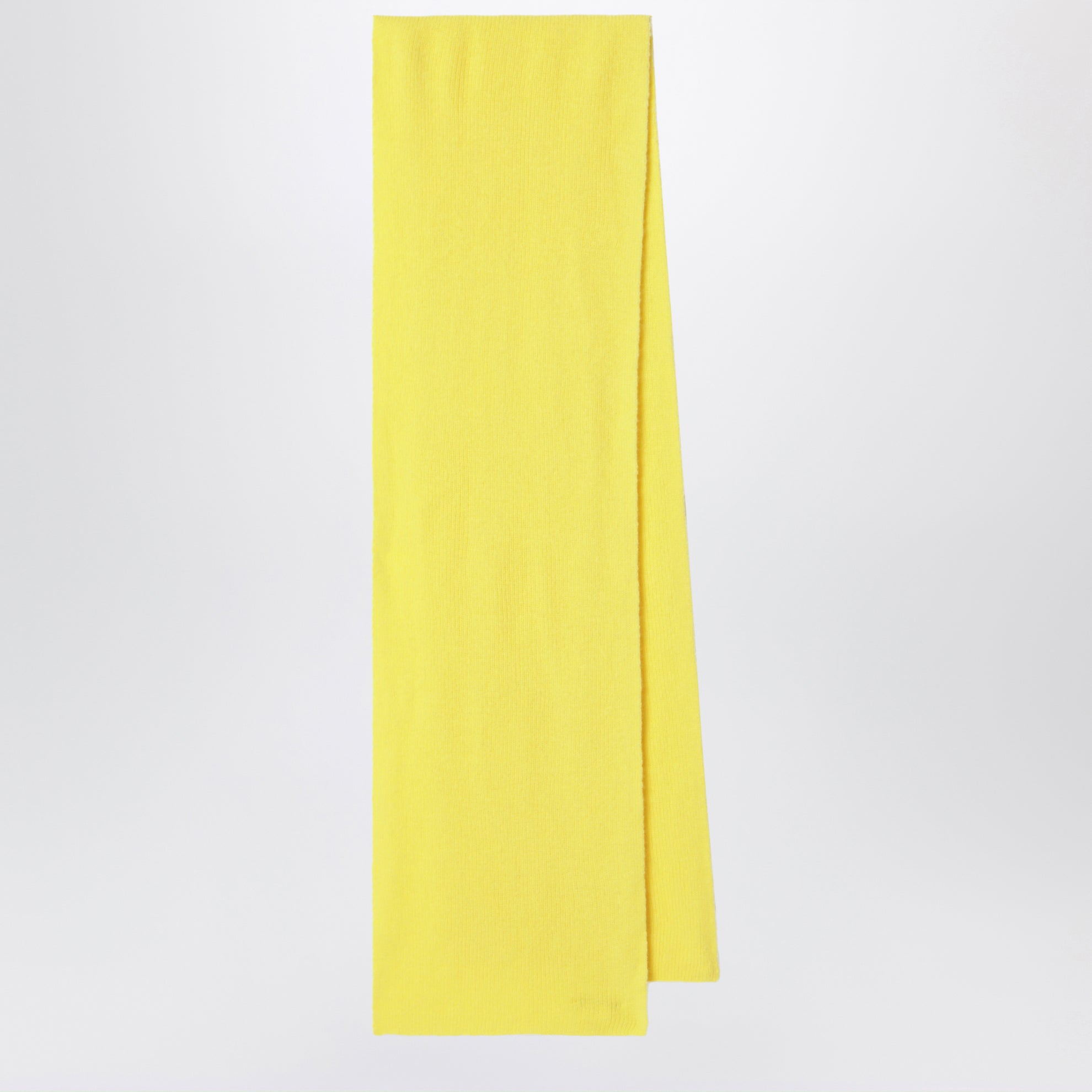 Scarf in wool and Caregora in Acid Yellow