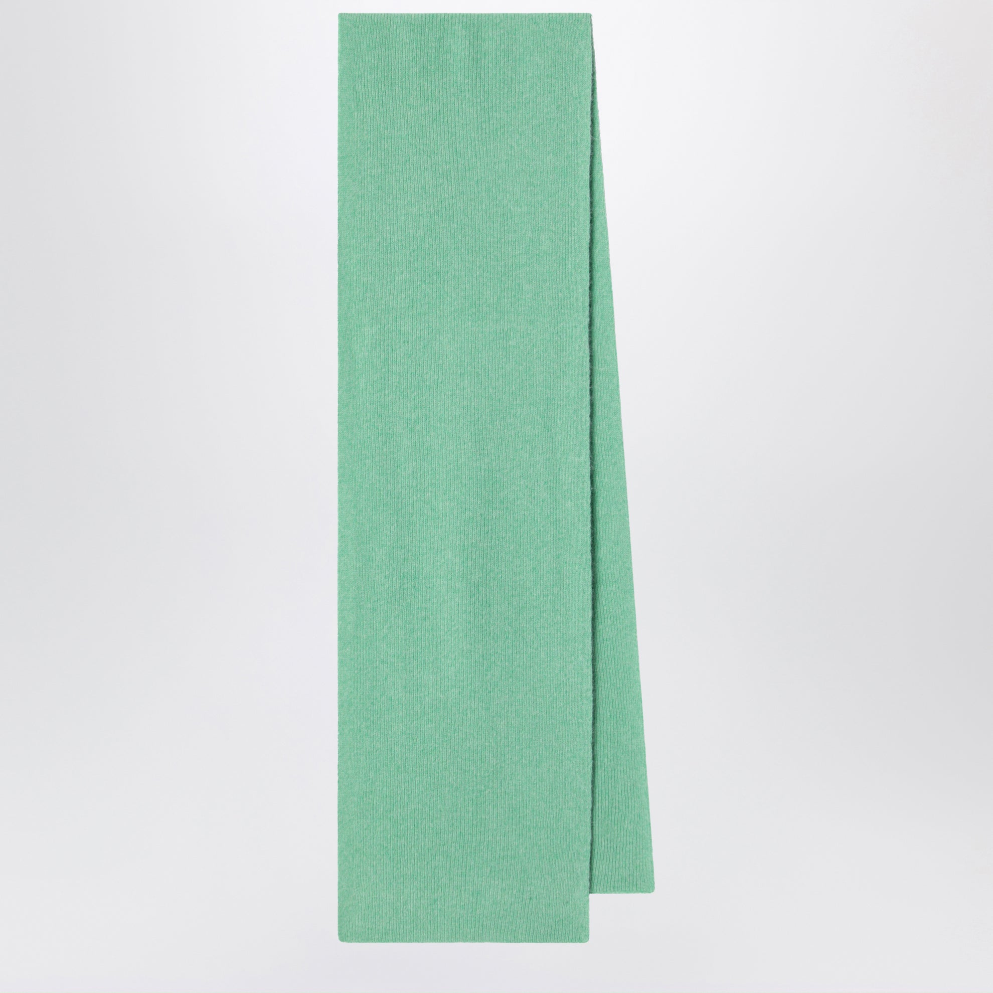 Schal aus Wolle und Caregora in Jade