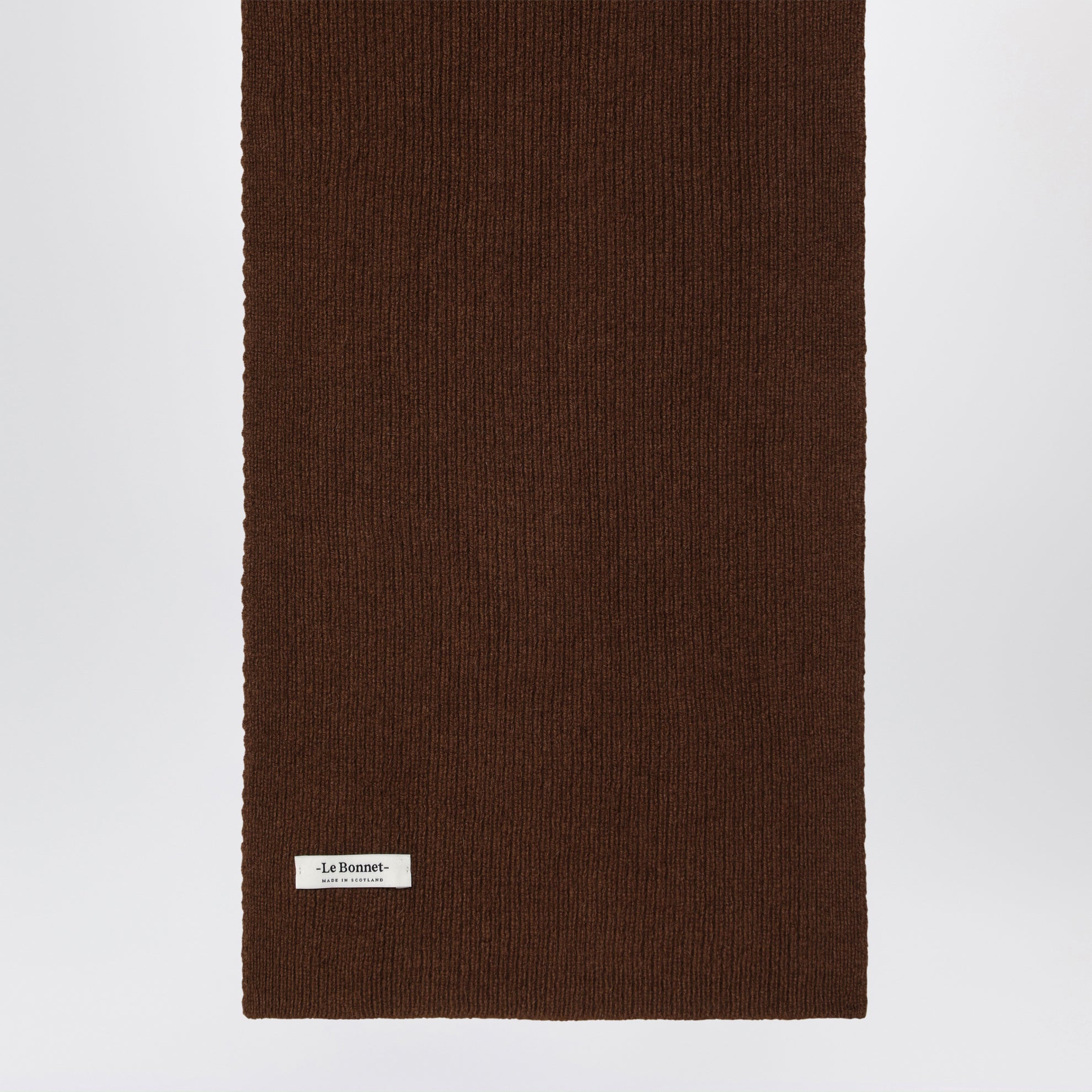Sciarpa in lana e caregora color Walnut