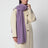 Écharpe en laine et Caregora couleur Lavender