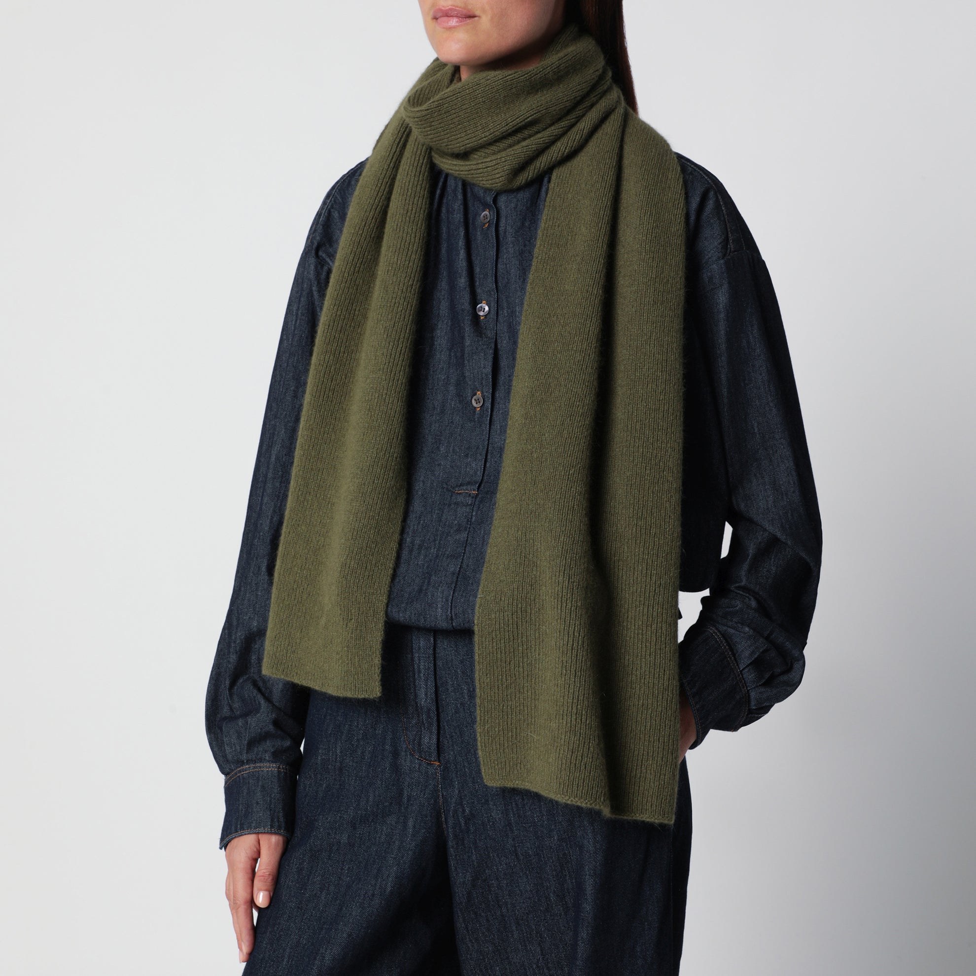 Écharpe en laine et Caregora couleur Jungle