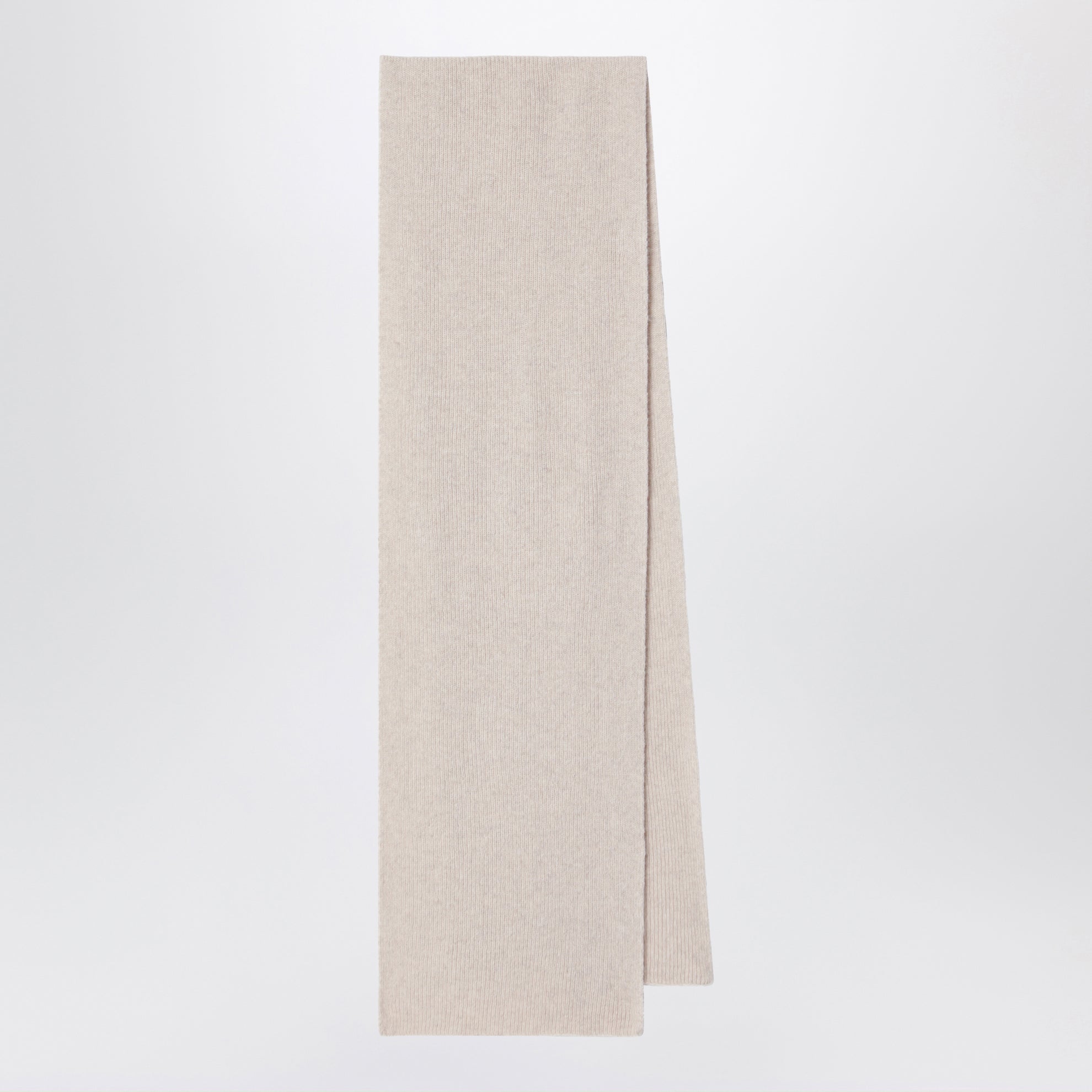 Schal aus Wolle und Caregora in Ivory