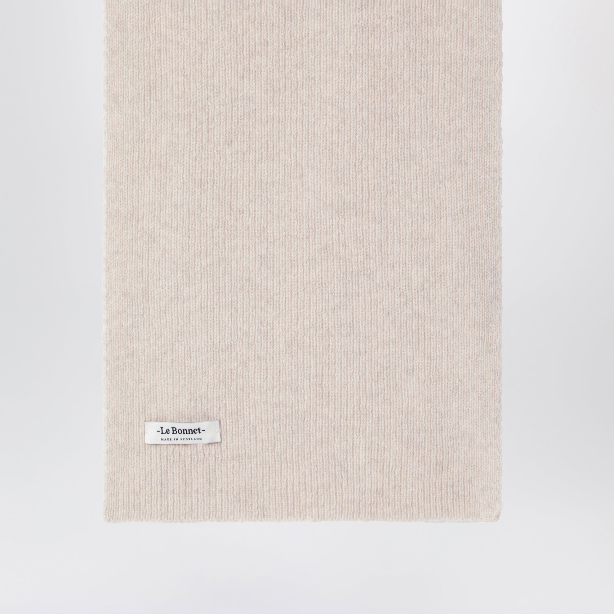 Schal aus Wolle und Caregora in Ivory