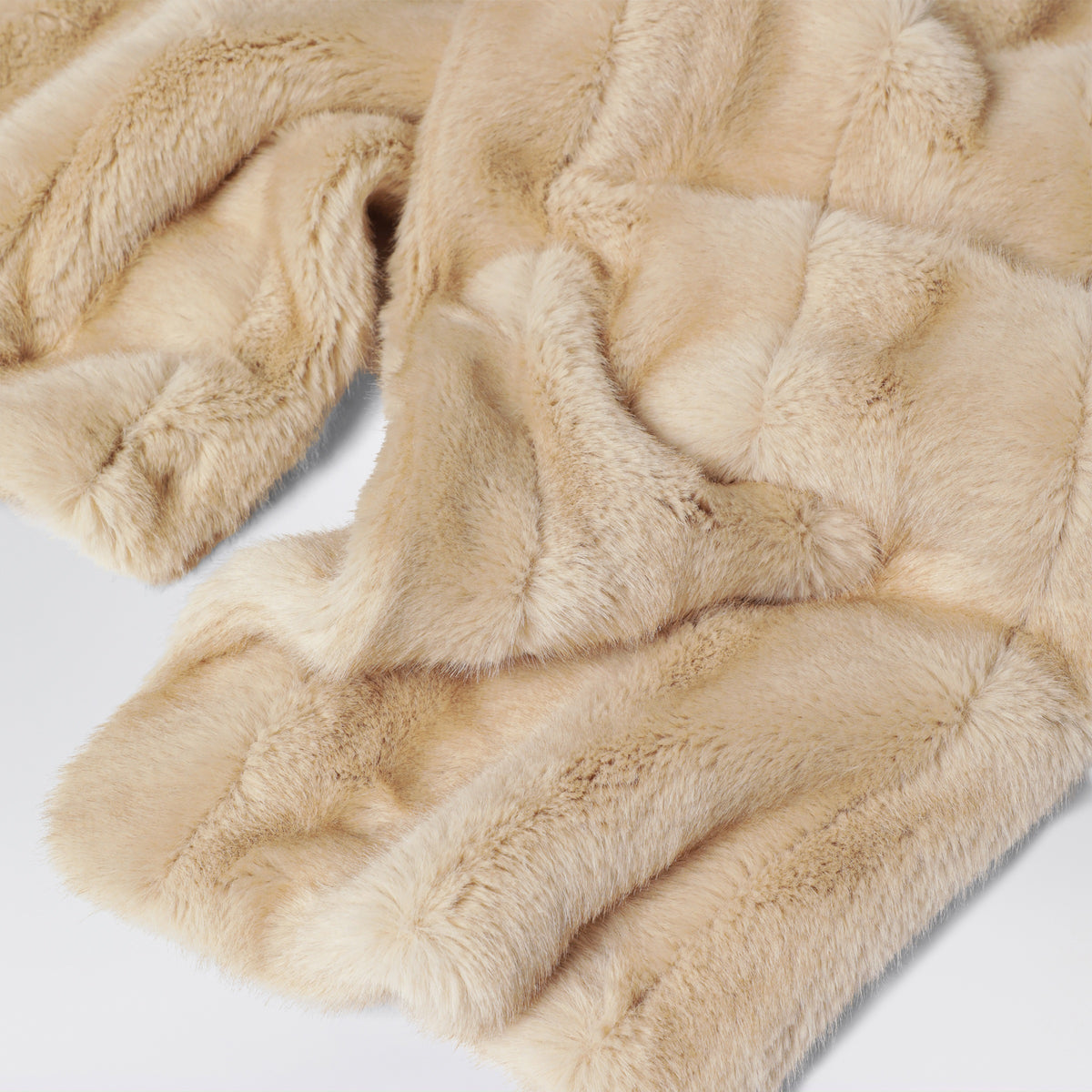 Schal Ciasa in Beige aus Kunstpelz