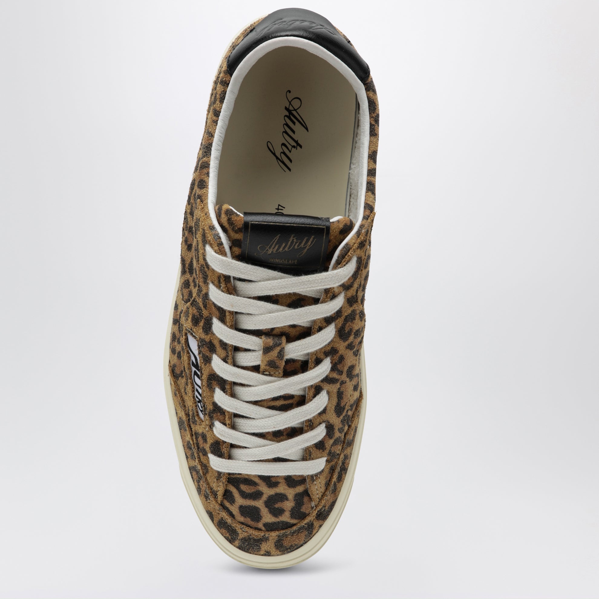 Sneakers Windscape Low in suede leopardato
