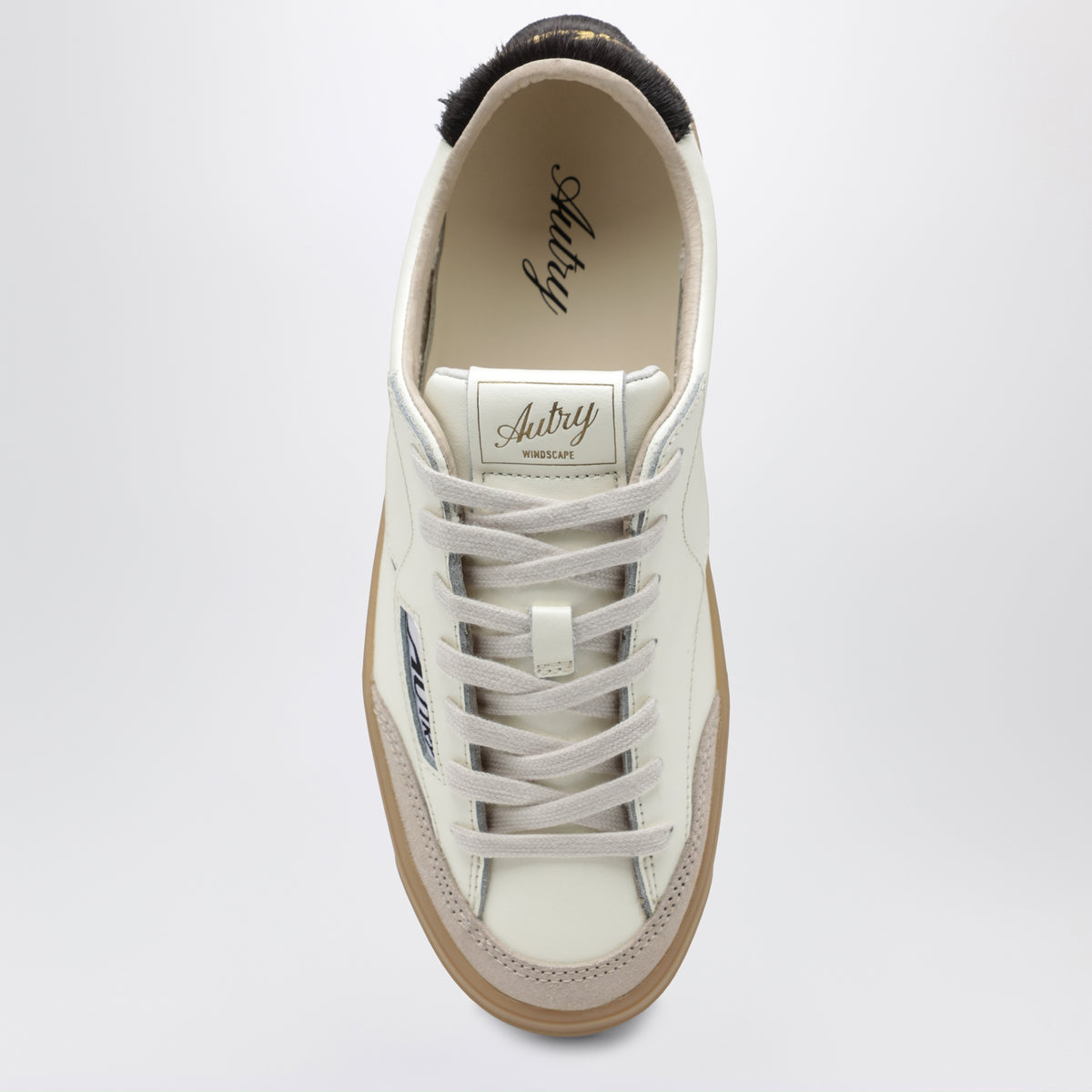 Sneakers Windscape Low marshmallow/marroni in pelle