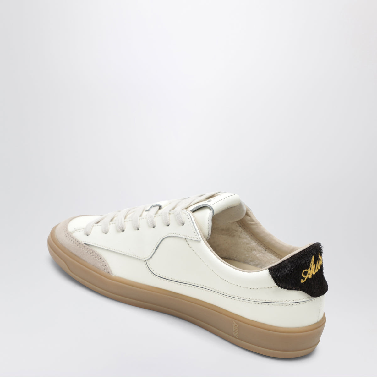 Sneakers Windscape Low marshmallow/marroni in pelle